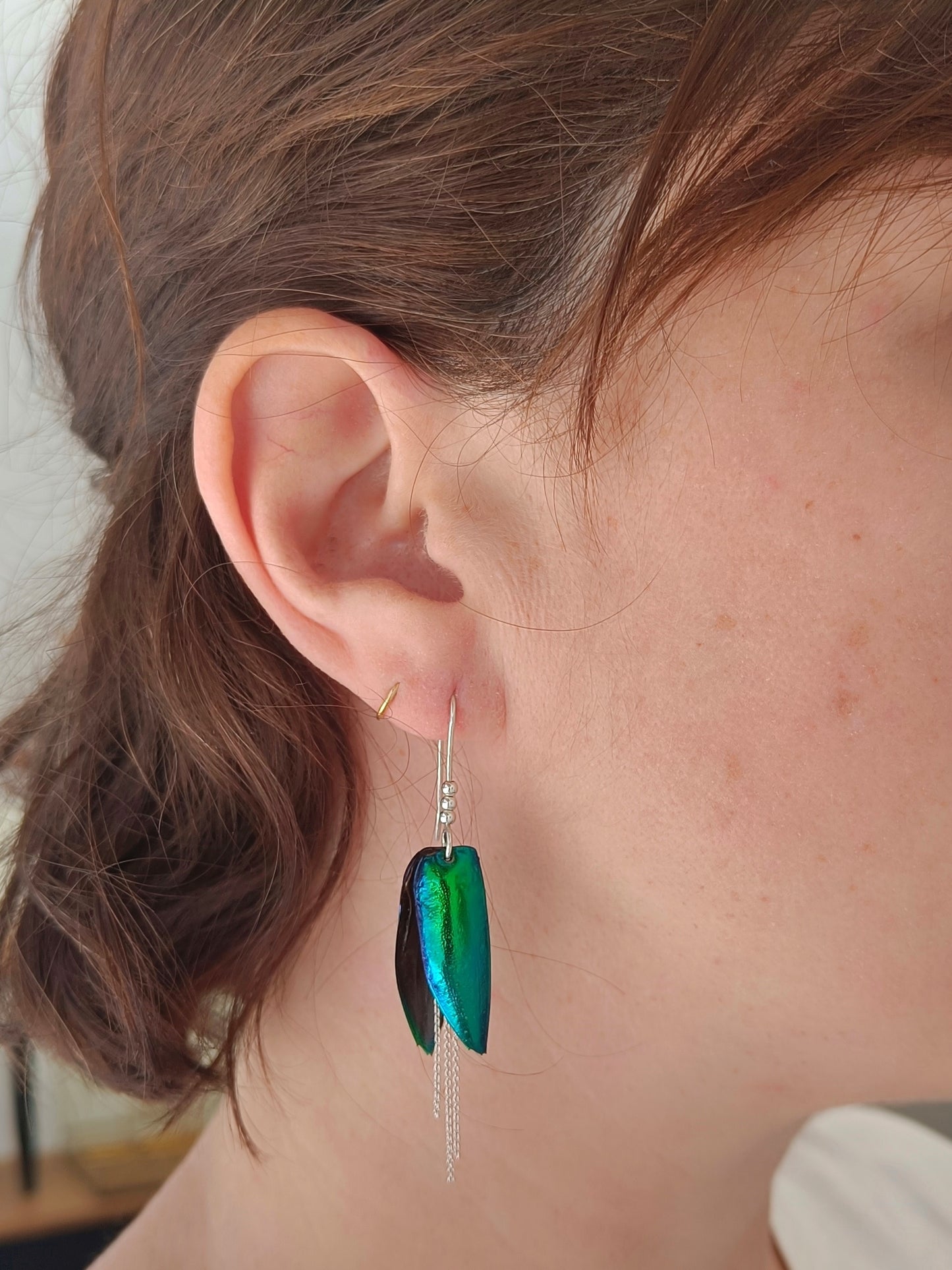 Boucles d'oreilles Élytres et Argent