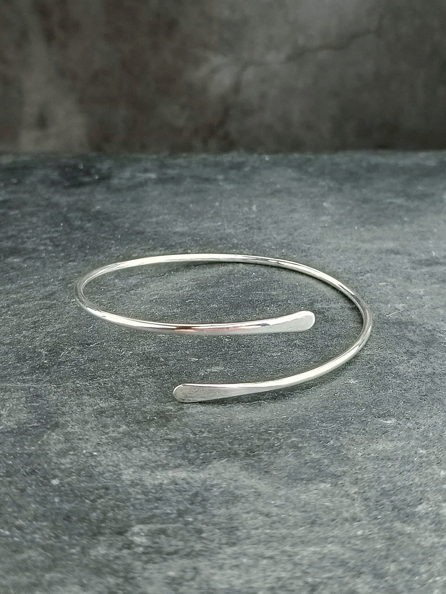 Bracelet ouvert pour femme en argent 925 twist rond