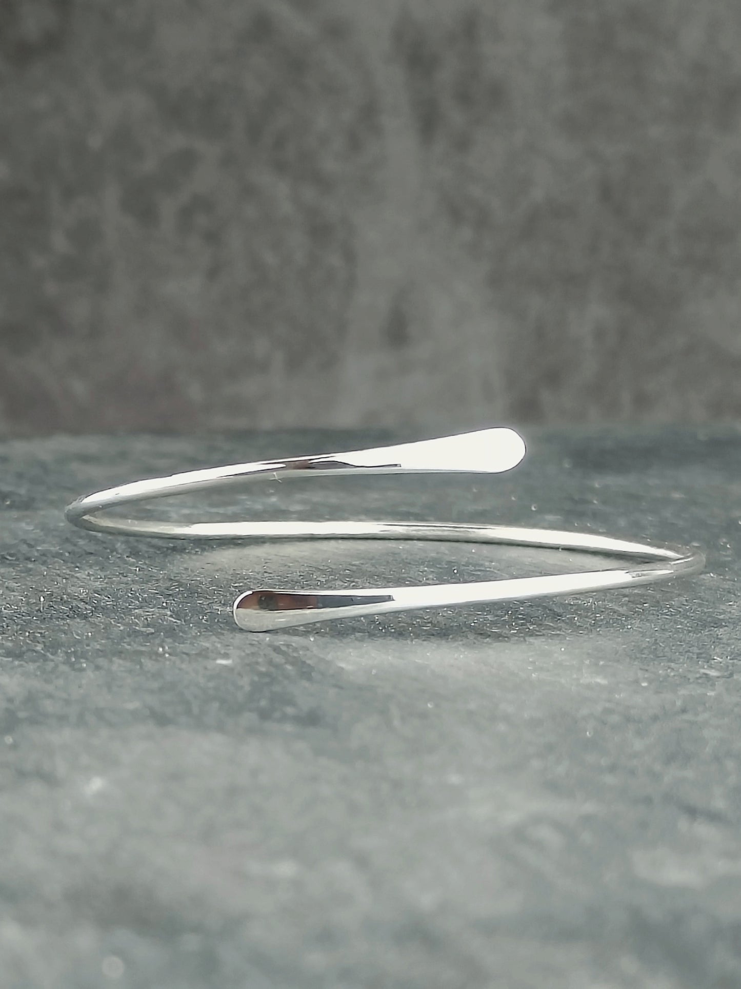 Bracelet ouvert pour femme en argent 925 twist rond