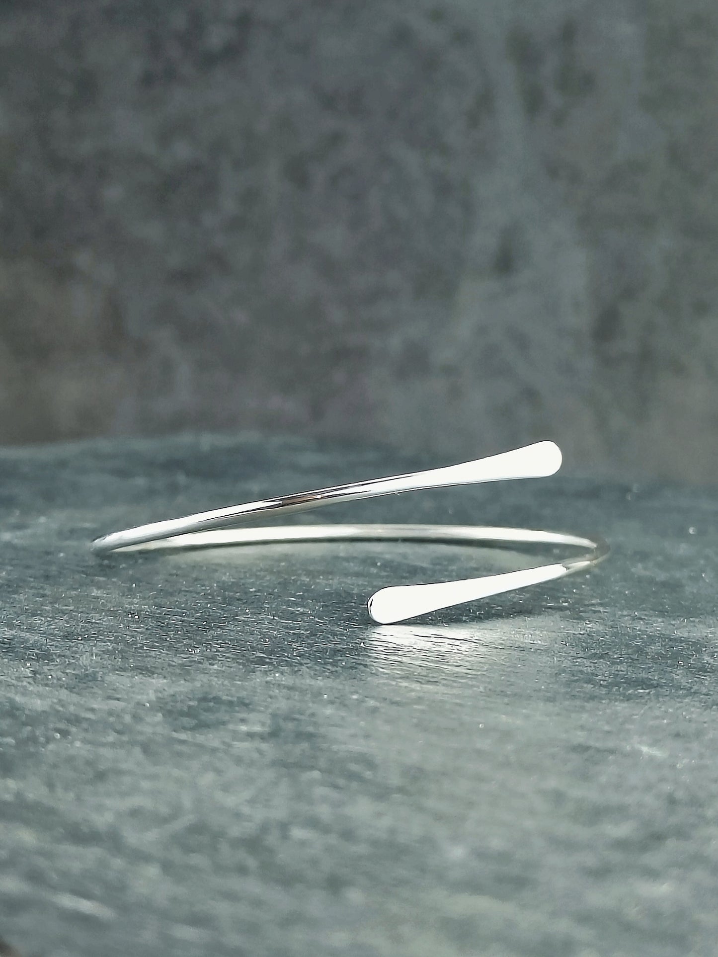 Bracelet ouvert pour femme en argent 925 twist rond