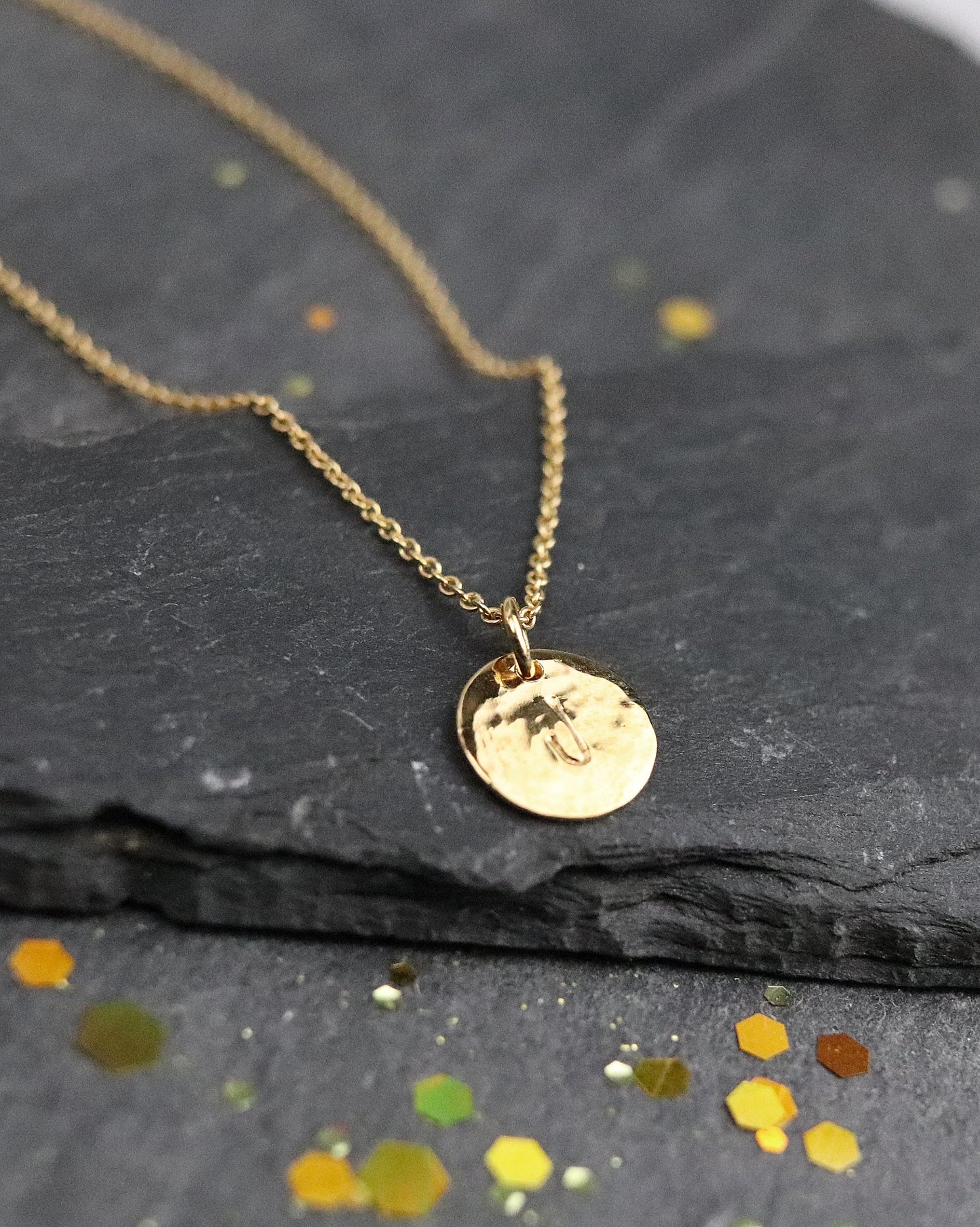 Collier Médaille Personnalisée Lettre Vermeil