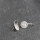 bijoux marion chappaz en argent 925 boucles d'oreilles Mini Moon lune texturées dormeuses rondes pour femme sur ardoise