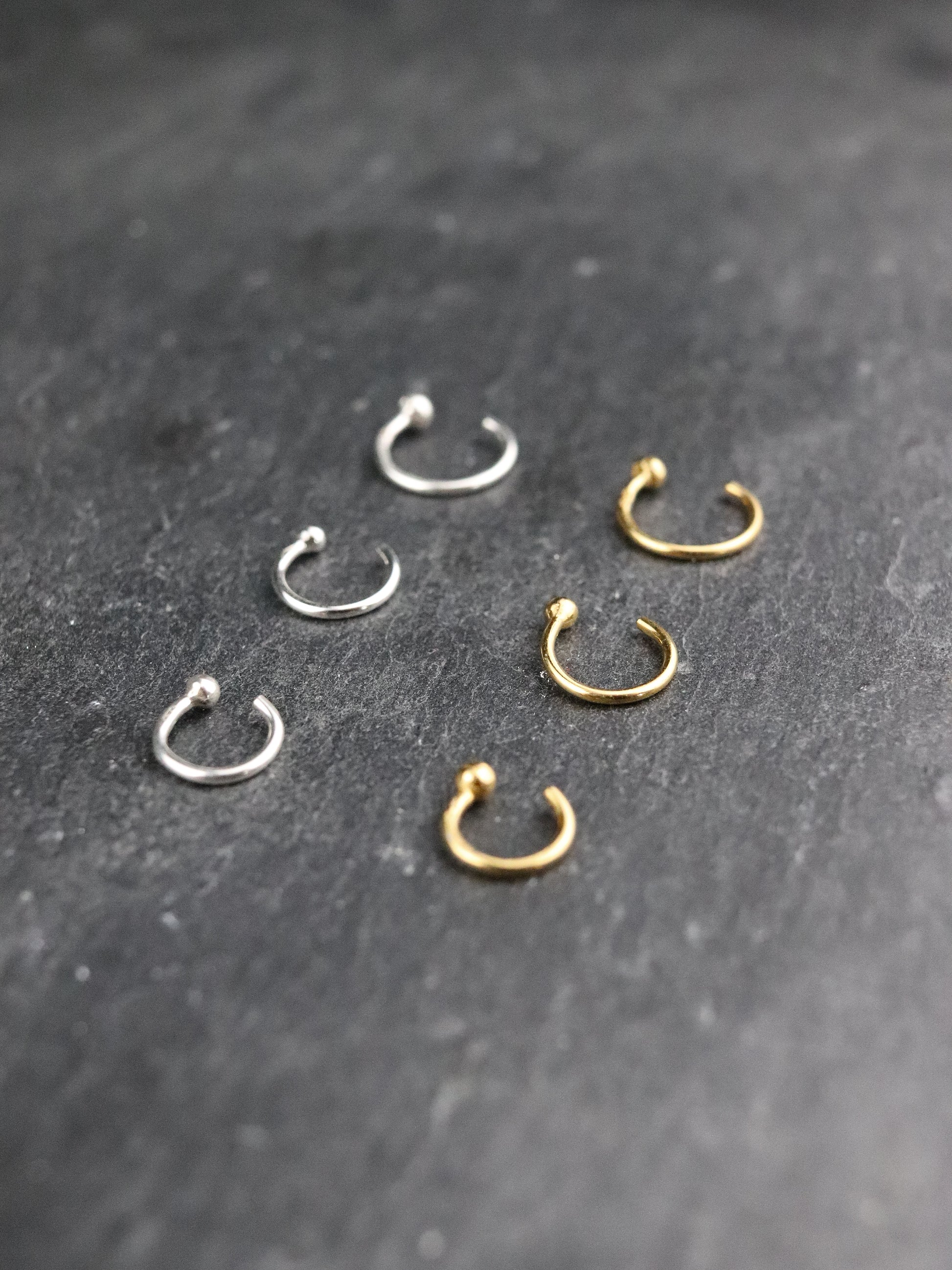 Boucles d'oreilles Minima en argent ou vermeil (argent plaqué or) à l'unité mini créoles différentes tailles