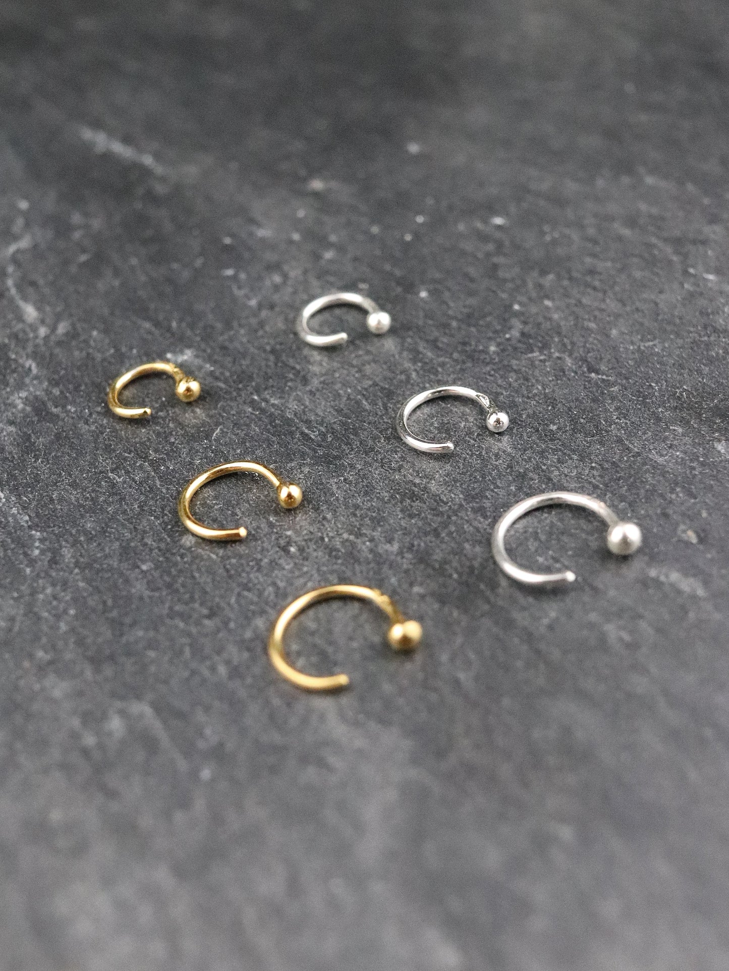 Boucles d'oreilles Minima en argent ou vermeil (argent plaqué or) à l'unité mini créoles différentes tailles