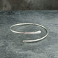 Bracelet ouvert pour femme en argent 925 twist rond