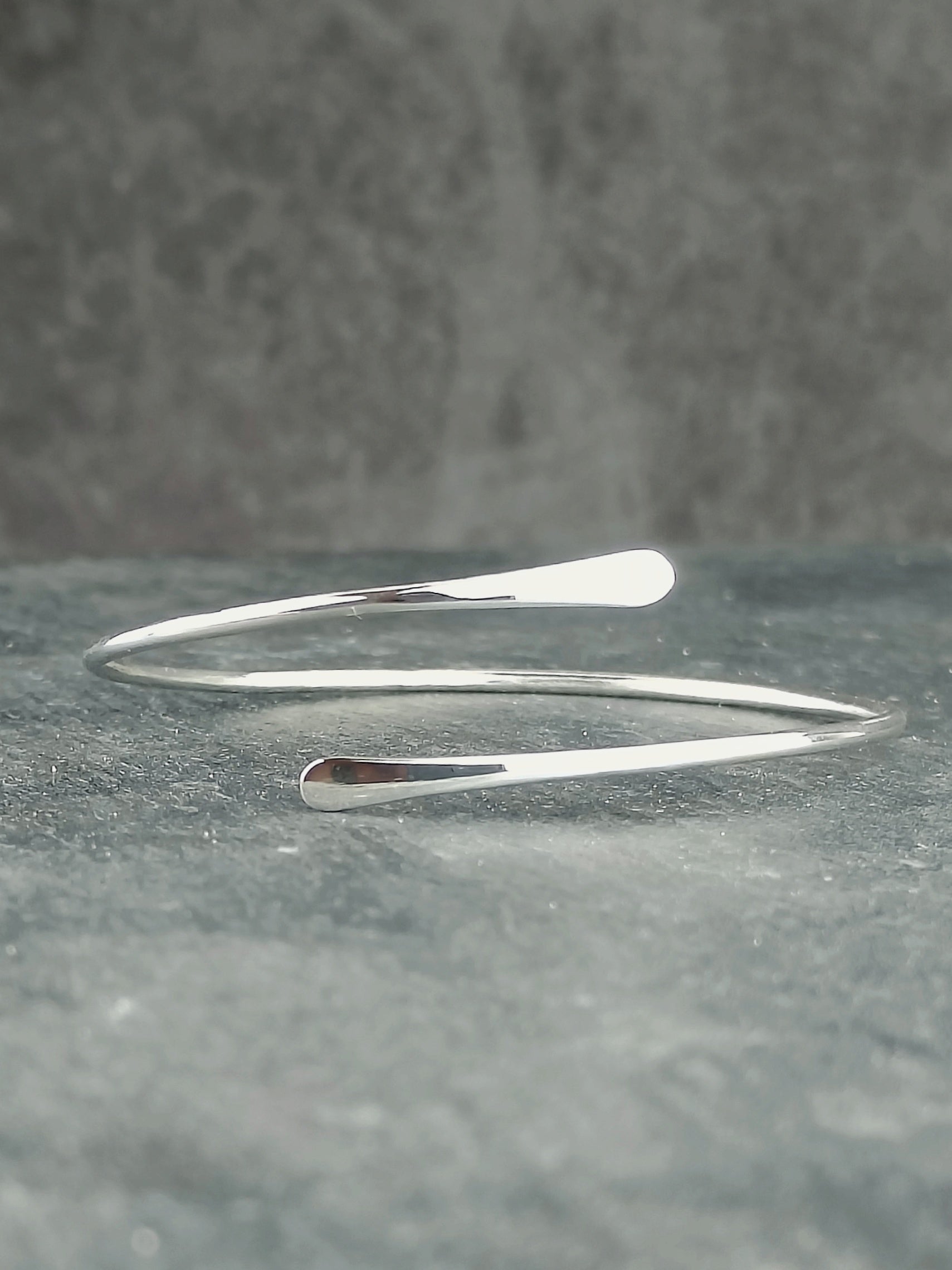 Bracelet ouvert pour femme en argent 925 twist rond